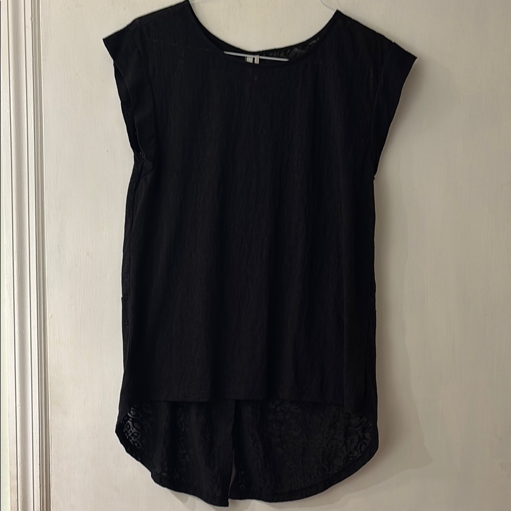 NWT Kische Black Sheer Top